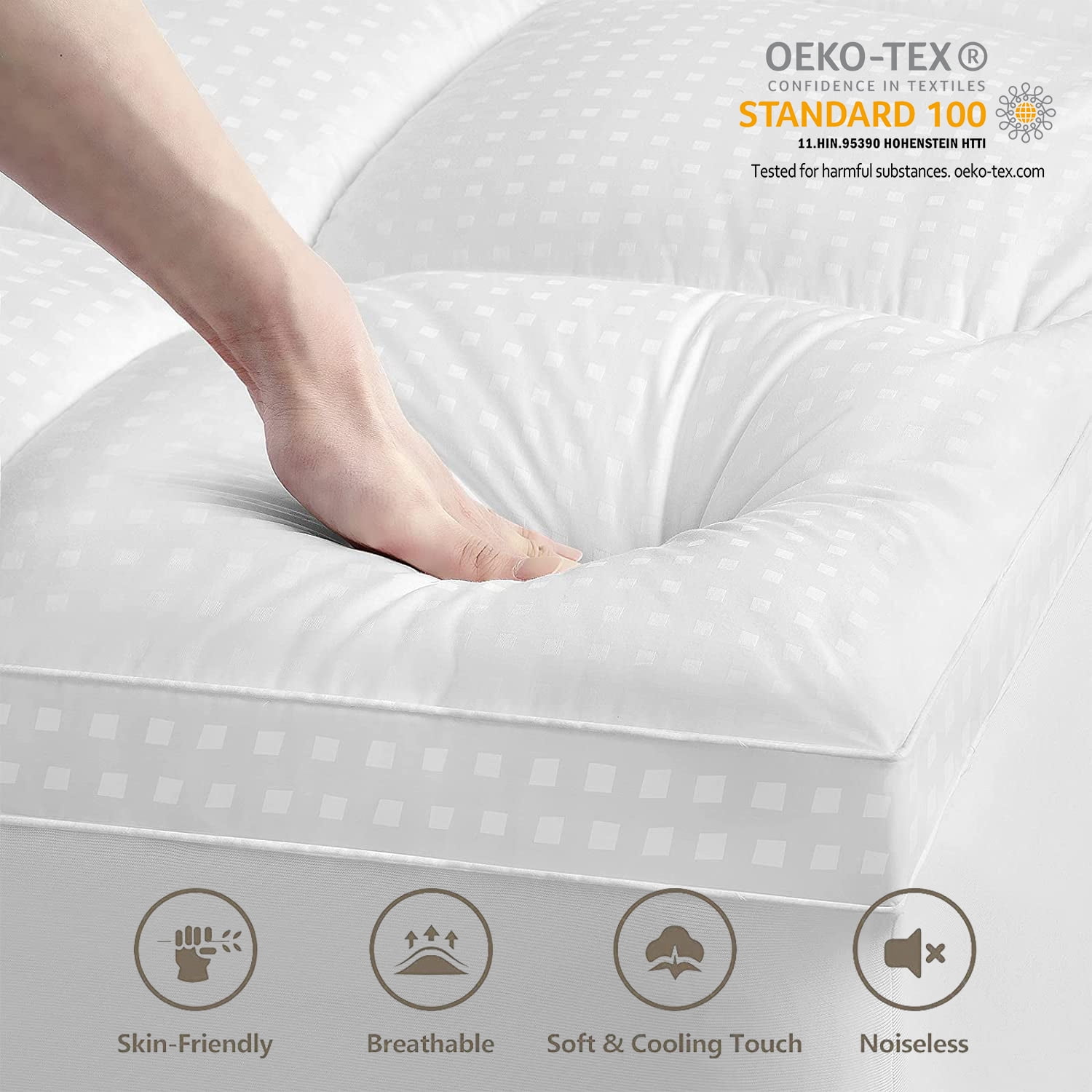 Details about   Pillow Top Cooiling Mattress Pad 400TC Cotton Extra Thick Breathable Topper New 