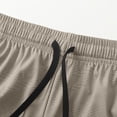 thumbnail image 4 of Besolor Mens Shorts Summer Lightweight Breathable Thin Workout Running Elastic Waist Drawstring Shorts with Pockets(3X-Large,Khaki), 4 of 7