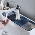 thumbnail image 7 of Kdxio Indigo Patchwork Quilt Pattern Non-Slip Diatom Mud Faucet Drain Pad,Self Absorbent Mat for Kitchen Sink for Variety Kitchen & Bathroom Countertops, 7 of 7