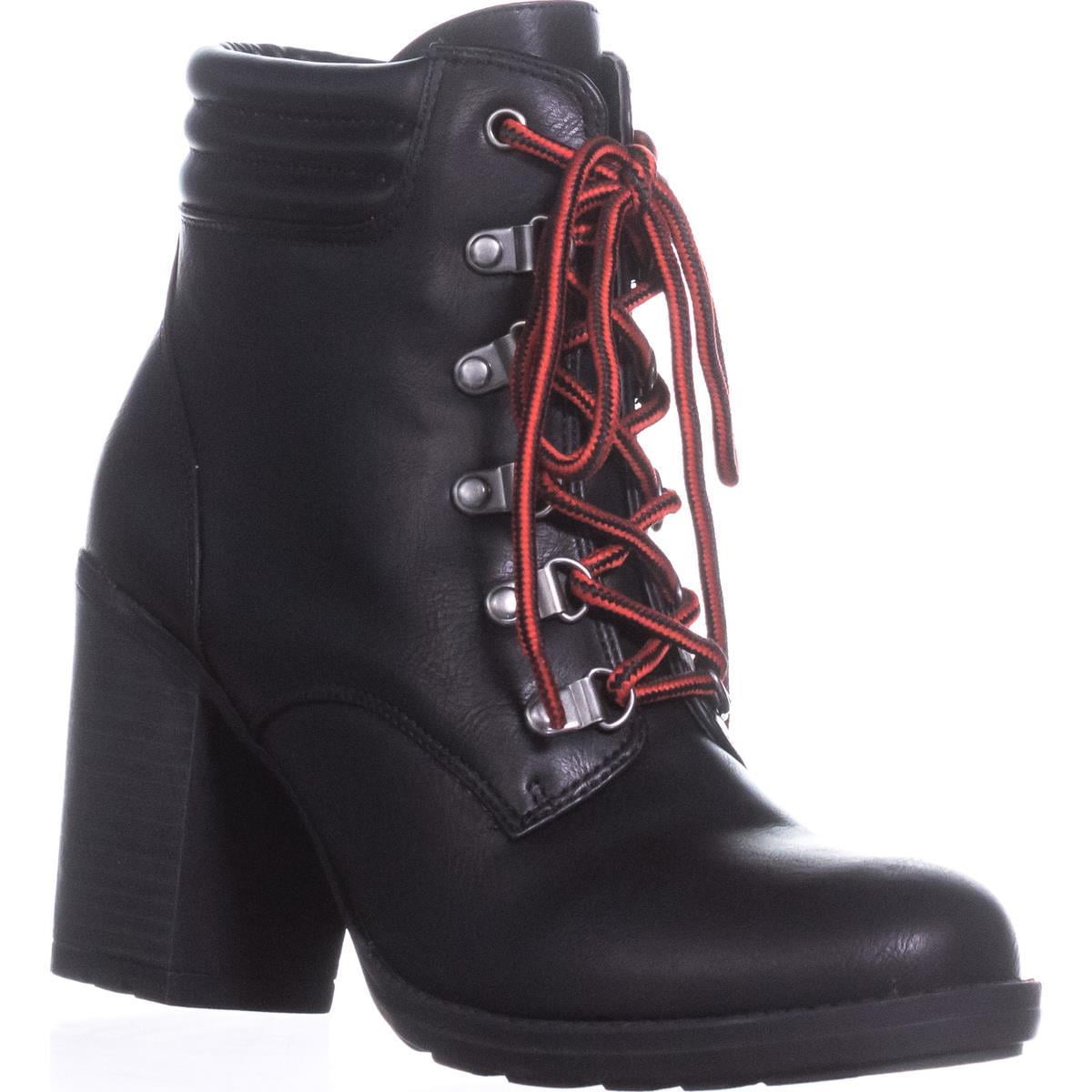 Womens ESPRIT Halona Heeled Combat Boots, Black - Walmart.com