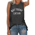 thumbnail image 1 of Gpoecd Camisoles à Col Rond pour Femmes, Imprimé de Lettres, Manches Courtes, Haut Confortable et Polyvalent pour Superposition Ou Tenue Décontractée, Camisoles pour Femmes 02_Grey,TG, 1 of 4