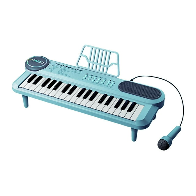 TISHITA Clavier Électronique Piano Multifonction Multifonctionnel Clavier Piano 37 Touches Bleu