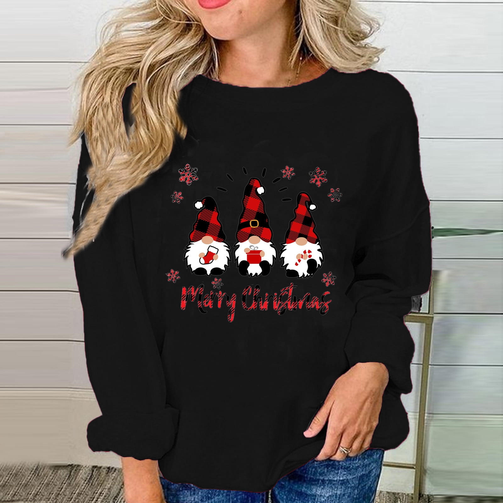 Womens Tops Christmas Casual Long 