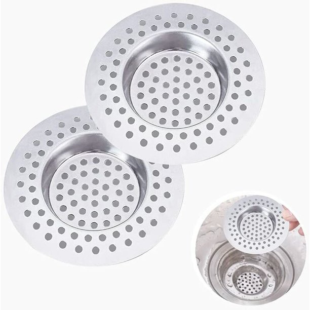 2 coladores de fregadero de cocina, colador de drenaje de fregadero, rejilla de fregadero de cocina, colador de fregadero de acero inoxidable, para fregadero de cocina/baño, colador antiobstrucción esquí esquí Gafas de esquí