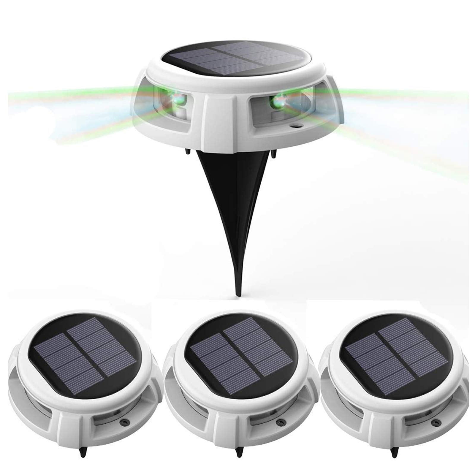 Veofoo RGB Solar Garden Lights Solar Ground Light 4 LED Outdoor IP68 Security 
