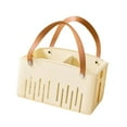thumbnail image 4 of Canasta de almacenamiento portátil, cesta de ducha con mango, bolso de ducha multipropósito, contenedor de organizador de tocador para el dormitorio Crema, 4 of 8