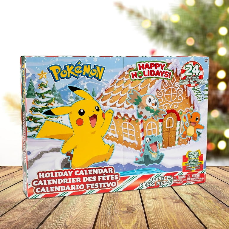 Pokemon 2023 Holiday Advent Calendar for Kids, 24 Piece Gift Playset - Set  Includes Pikachu, Eevee, Jigglypuff and More - 16 Toy Character Figures & 8