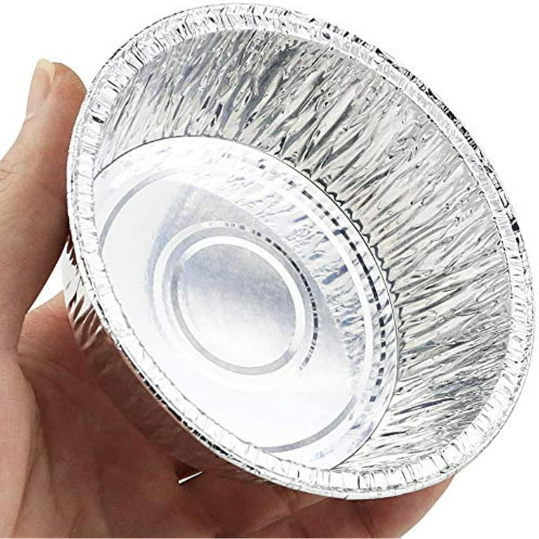 5 Inch Disposable Round Foil Pie Pan,Aluminum Foil Baking Pie Tins,Oven  Safe Cake Pan for Baking,Cooking,Storage or Reheating