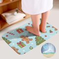 thumbnail image 3 of Christmas Tree Gingerbread Man Bathroom Rugs Set Candy Cane Toilet Mat Set 3 Piece Absorbent Washable Toilet Cover U Shaped Toilet Mat for Bathroom Decor Accessories 20"x32", 3 of 8