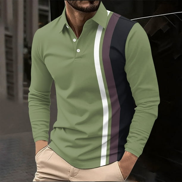 Seeotter Mens Preppy Sweatshirt Color Block Casual Long Sleeve Slim Fit Pullover Autumn Sweatshirts For Men With Collar