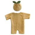 thumbnail image 4 of Baby Jumpsuit Rabbit Print Romper Soft Pajamas Snap Closure Long Sleeve for Boys Yellow 0 Months-12 Months, 4 of 4