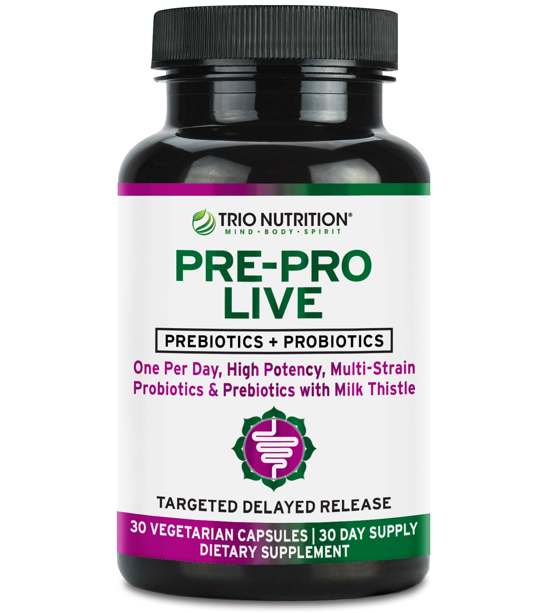 Trio Nutrition PrePro Live Prebiotic, Probiotic & Milk Thistle