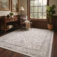 thumbnail image 3 of KUETH Modern 9x12 Area Rugs for Living Room, Non Slip Machine Washable Retro Rugs, Low Pile Chenille Print Rug for Bedroom, Dining Room, Home Office, 3 of 4