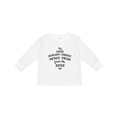 

Inktastic My Little Heirloom Cabbage Picked Fresh from the Patch Gift Toddler Boy or Toddler Girl Long Sleeve T-Shirt