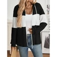 thumbnail image 4 of Cogild Sweaters Cardigans for Womens Zipper Up Striped Color Ribbed Cardigans for Womens Winter Fall Cardigans, 4 of 7