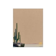 Saguaro Cactus Western Letterhead Stationery - 60 Paper Sheets Per Stationery Pack - 6531