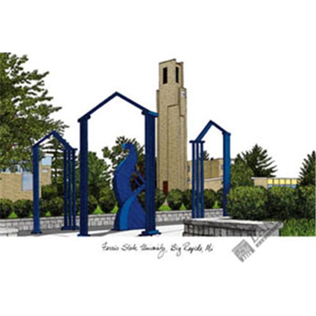 Ferris State UniversityCampus Images Lithographie Imprimée