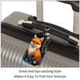 thumbnail image 3 of Square 2Pack PU Leather Fox Cruise Luggage Tag with Privacy Cover and Name ID Tag for Travel Handbags Backpacks Luggage Tags, 3 of 6