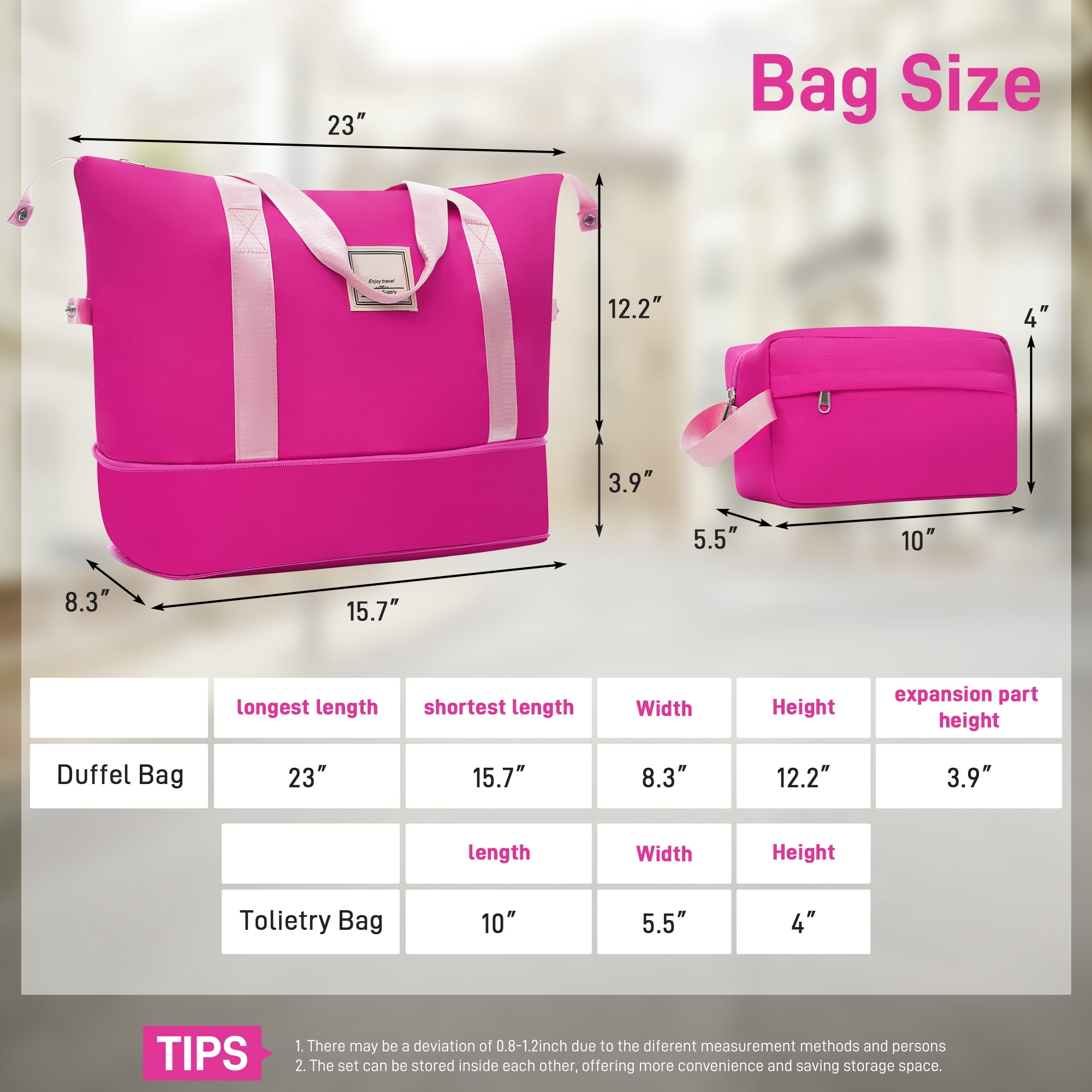 Euroco 6 Piece Luggage Sets, ABS Hardshell Suitcase Set with Password Lock,Spinner Wheels and 2 Bags,Durable Lightweight Carry on Suitcase with Handle for Travel,Pink(16"/20"/24"/28")