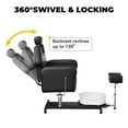 thumbnail image 5 of EastVita Reclining Pedicure Chair with Footrest Stool & Massage Foot Basin, 360° Swivel Hydraulic Pedi Chair for Spa, Beauty Salon, 5 of 7