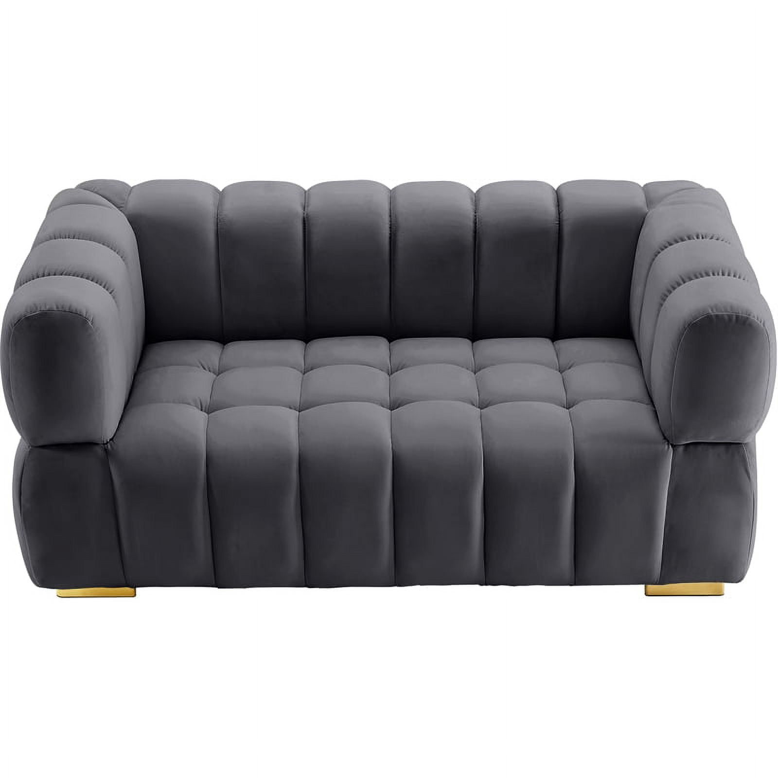 Meridian Furniture Gwen Grey Velvet Loveseat