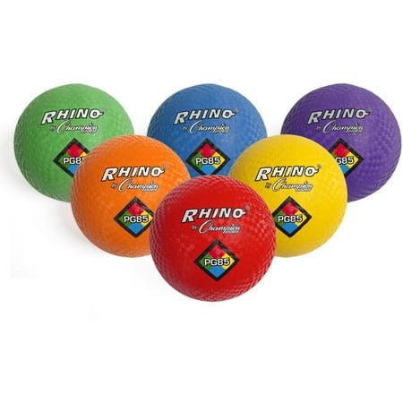 Champion Sport, CSIPGSET, s Playground Ball Set, 6, Assorted,Red,Yellow,Green,Orange,Purple