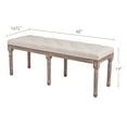 thumbnail image 2 of Bestco Bedroom Ottoman Bench for Entryway Living Room 48" Vanity Seat w Tufting Beige, 2 of 9
