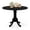 Black, variant on Xayoca Round Dining Table for 4, 40 inch Kitchen Table with Solid Rubber Wood Frame, Adjustable Foot Pads, Curved Trestle Legs, Century Rustic Dinning Table for Living Room (Walnut+White)