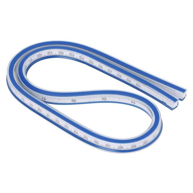 Flexible Curva Regla Herramienta de Dibujo de Plástico Vinilo 30cm 40cm 50cm 60cm,60CM Feliz Sencillez