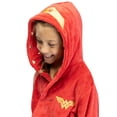 thumbnail image 2 of DC Comics Girls Wonder Woman Plush Fleece Hooded Costume Robe (WW, S/M), 2 of 5