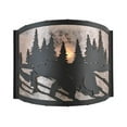 thumbnail image 2 of Meyda Tiffany 107450 12" W Grizzly Bear Left Wall Sconce - Silver, 2 of 5