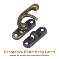 thumbnail image 4 of Uxcell 6 Pack Vintage Lock Clasp, 27 x 32mm Mini Swing Arm Right Clasp Latch, Bronze, 4 of 5