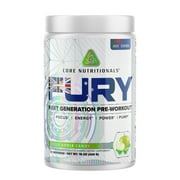Core Nutritionals Fury AUSTRALIA EDITION Platinum Next Gen Pre Workout 20 Fully Dosed Servings (Green Apple Candy)