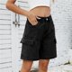 thumbnail image 5 of Las mujeres Y2K cintura alta 6 bolsillos pantalones cortos verano Jorts Casual lavado herramientas pantalones vaqueros pantalones cortos, 5 of 7