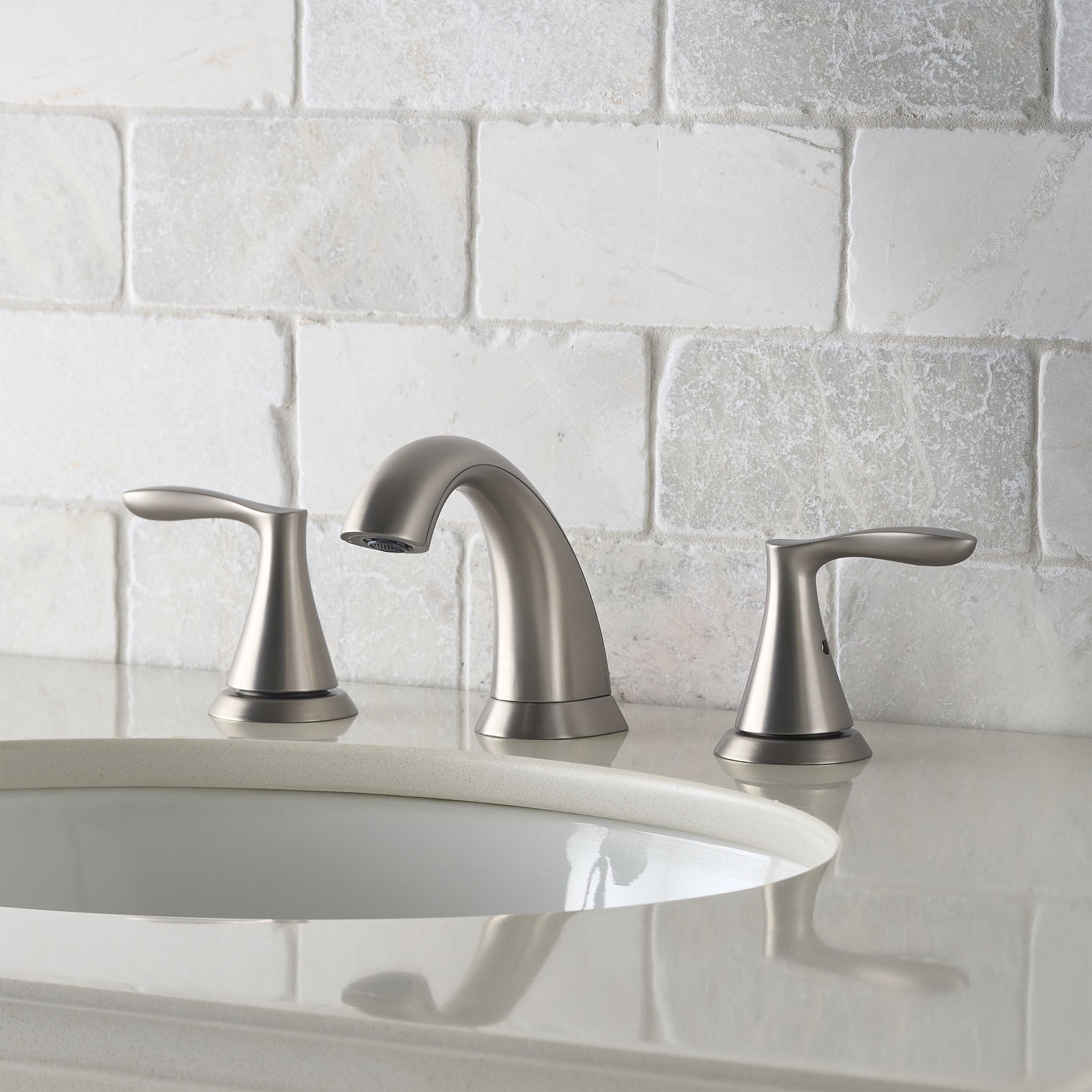 Better Homes & Gardens Simple Flair 8" Widespread Bathroom Faucet in Satin Nickel