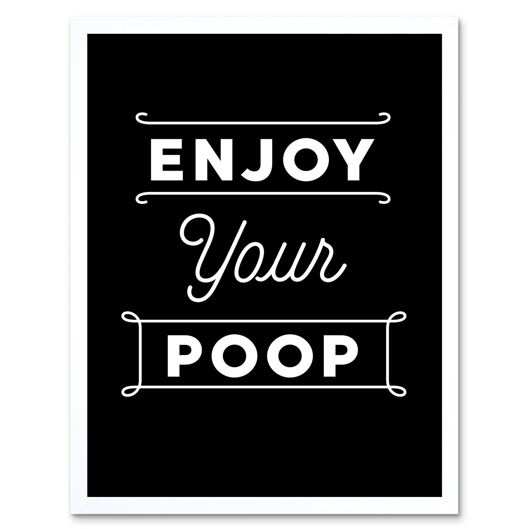 Enjoy Your Poop Funny Toilet Bathroom Sign Bathroom Wall Art Bathroom ...