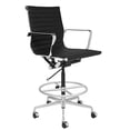 thumbnail image 1 of SOHO Ribbed Drafting Chair - Ergonomically Designed and Commercial Grade Draft Height for Standing Desks (Black), 1 of 4