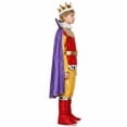 thumbnail image 4 of JCCXIN Toddler Kids Boys King Halloween Outfits Dress-Up Party Clothes Tops Pants Belt Cloak With Head wear 5 PC Set Trick Or Treat School Carnival Funny Outfit Sets,Yellow,9-10 Years, 4 of 8