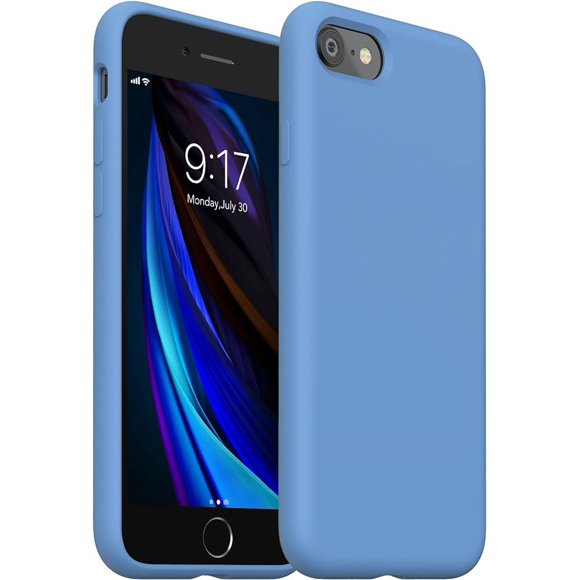 Conçu pour iPhone 7.iPhone 8.iPhone SE Étui en Silicone, Protection Antichoc Anti-Chute Anti-Poussière Anti-Rayures pour iPhone 7.iPhone 8.iPhone SE, Aqua