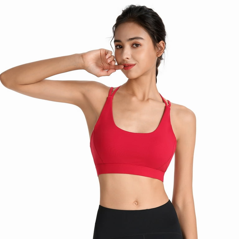 CHGBMOK Womens Bras With String Quick Dry Shockproof Running