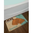 thumbnail image 2 of Chocolate Bath Mat, Vintage Chocolate Bar Poster Grunge Candy Treats Graphic Design, Plush Bathroom Decor Mat with Non Slip Backing, 29.5" X 17.5", Cadet Blue Cinnamon, by Ambesonne, 2 of 2