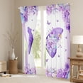 thumbnail image 3 of jejeloiu Chic Butterflies Blackout Curtains Set of 2 (38x54 Each),Rustic Flower Floral Curtains and Drapes,Purple White Living Room Curtains For Kids,Luxury Bedroom Decor, 3 of 6