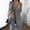 *Gray, variant on Women's Office Blazer ,Trendy Casual Solid Color Long Sleeve Tailored Jacket Coat Gray,Womens Plus XXL