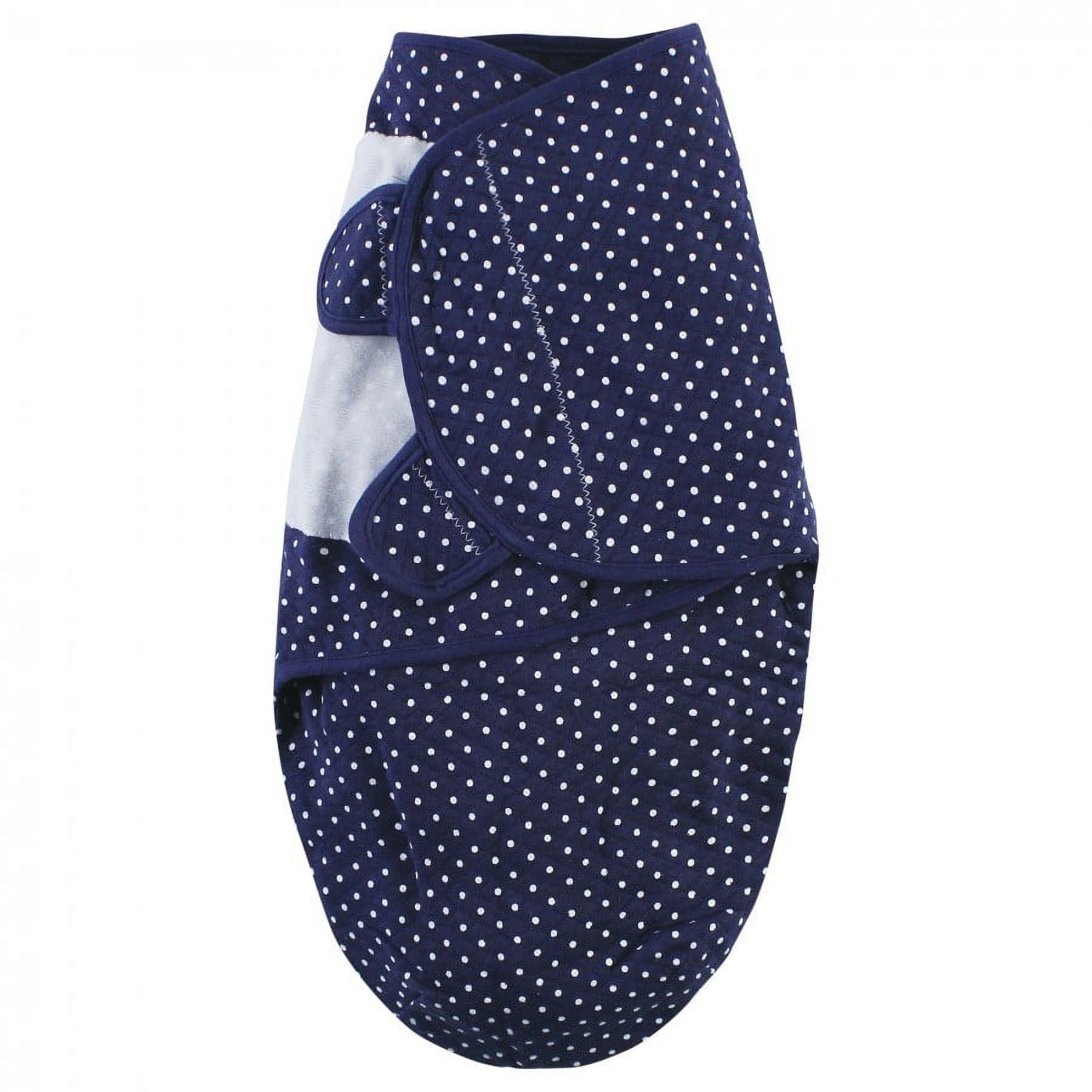 Hudson Baby Infant Girl Quilted Cotton Swaddle Wrap 3pk, Pink Navy Floral, 0-3 Months