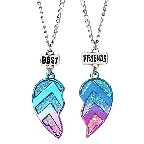 BGSHEMNI Best Friends Half Heart Pendant Necklace for Children, Kid's Best  Friend Jewelry,Friendship Gift Girls BFF Necklaces-Love 
