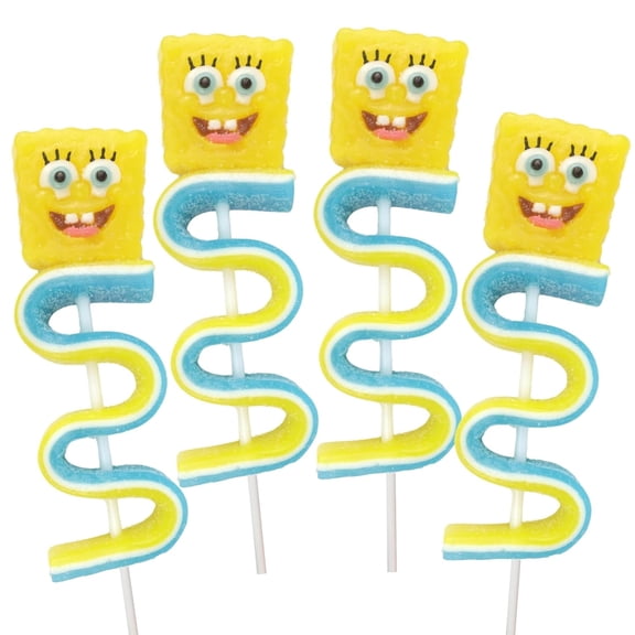 Spongebob Gummy Skewers, Easter Basket Candy, Pack of 4, 4.92 Ounces Total