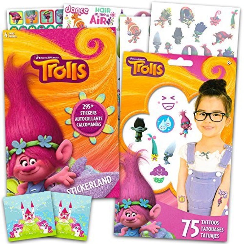 Trolls Temporary Tattoos Birthday Party Pack Loot Bag Fillers
