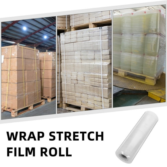 STRANDCHIC Heavy Duty Transparent Stretch Wrap Film Roll Self Adhesive Plastic Wrap for Packing