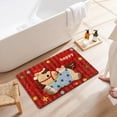 thumbnail image 5 of Yhmxh Alfombrillas de baño para baño Alfombra de baño Alfombra de baño de tierra de diatomeas con textura absorbente de agua del Año de los Caballos Decoración del baño, 5 of 5