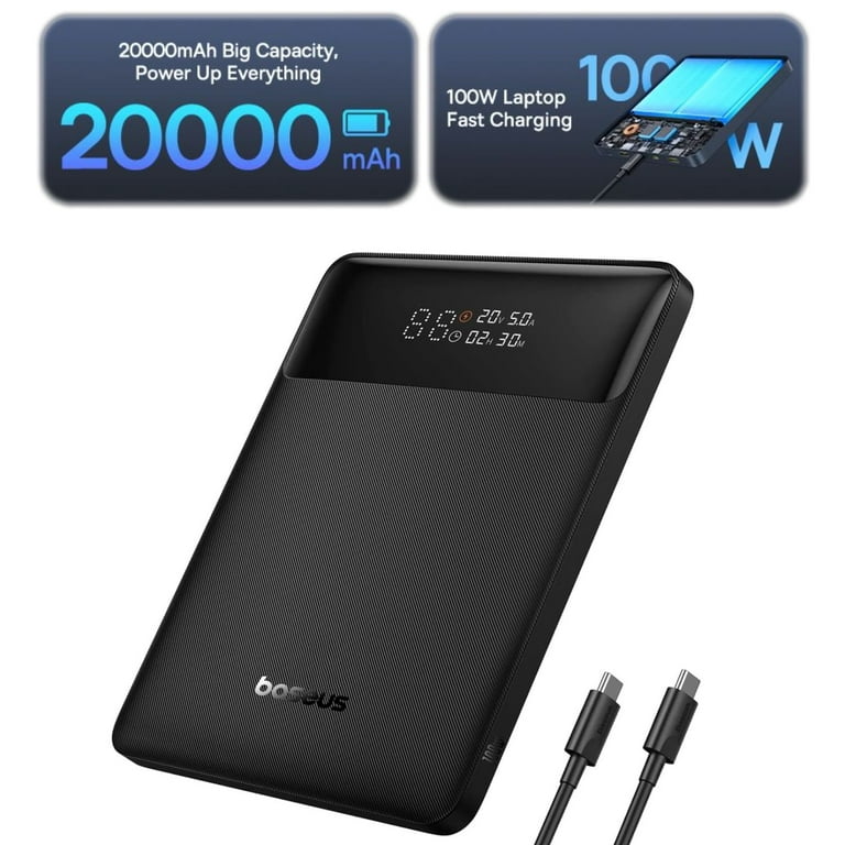 Baseus Laptop Power Bank, 20000mAh 100W Fast Charging